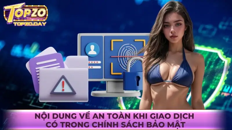 Nội dung về an toàn khi giao dịch có trong chính sách bảo mật